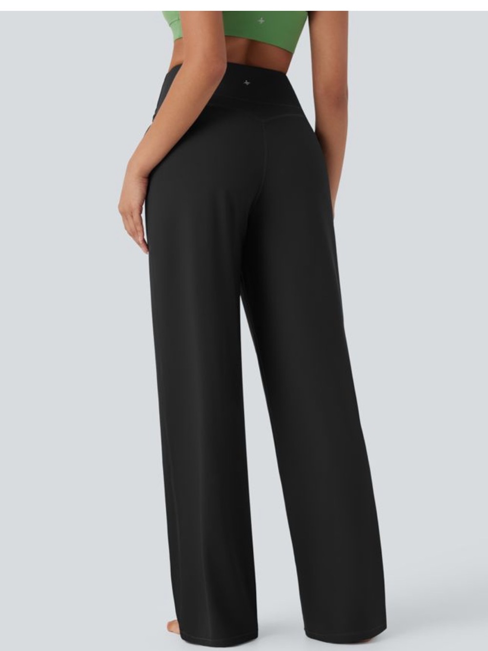 HALARA Black High-Waist Wide-Leg Pants